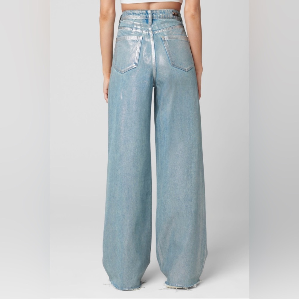 BLANKNYC in Silver Star Rib cage Wide Leg Denim Pant- New with tags! - Picture 4 of 6